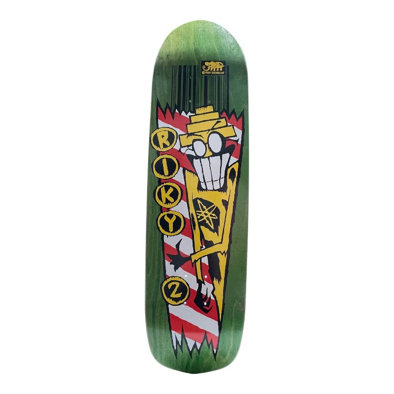 Shape Black Label Riky Barnes "Riky 2" Custom Shaped Deck 8.75" (Green Stain)